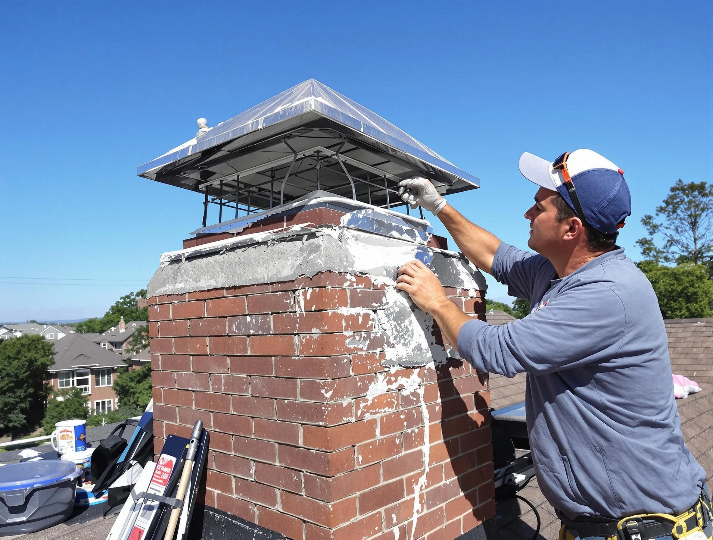 Chimney Crown Services service in Malden, MA