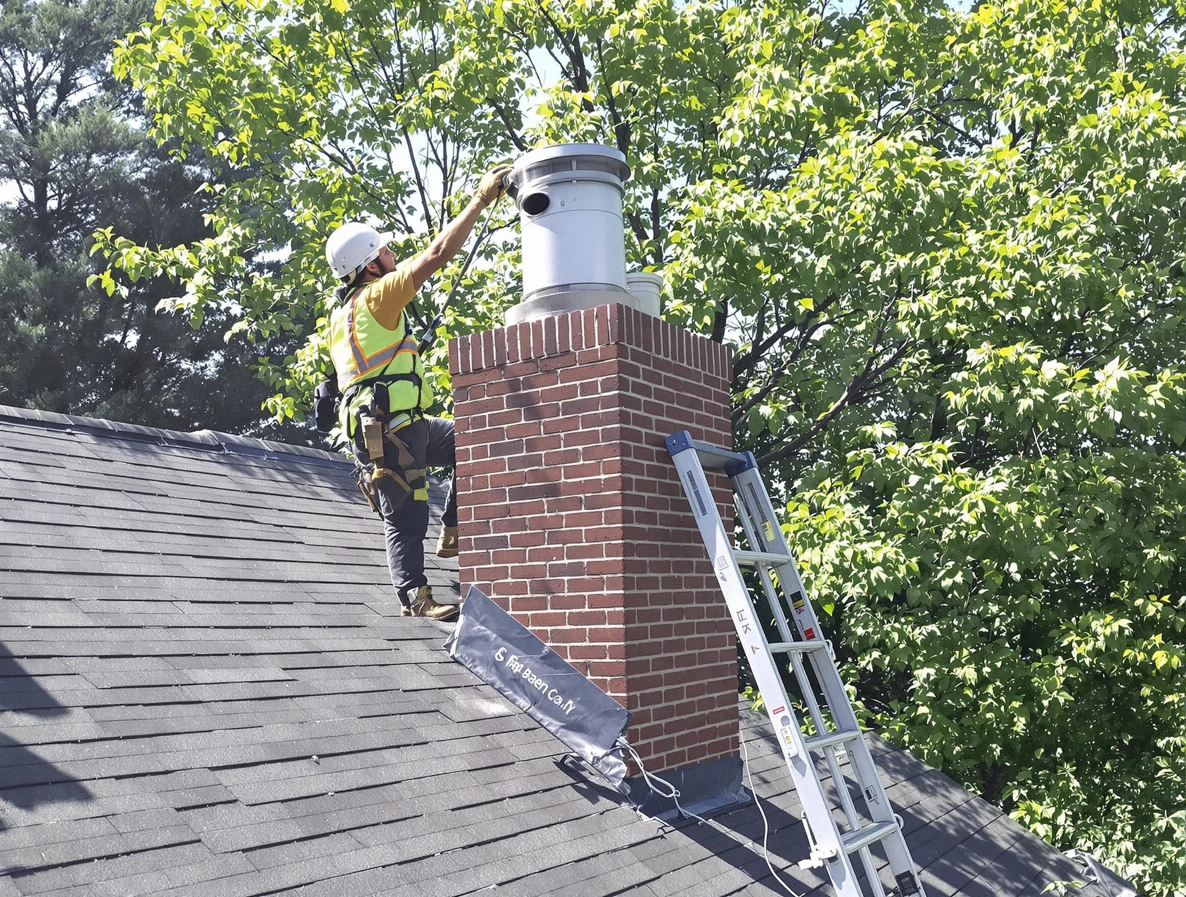 Chimney liner inspection by Malden Chimney Sweep in Malden, MA
