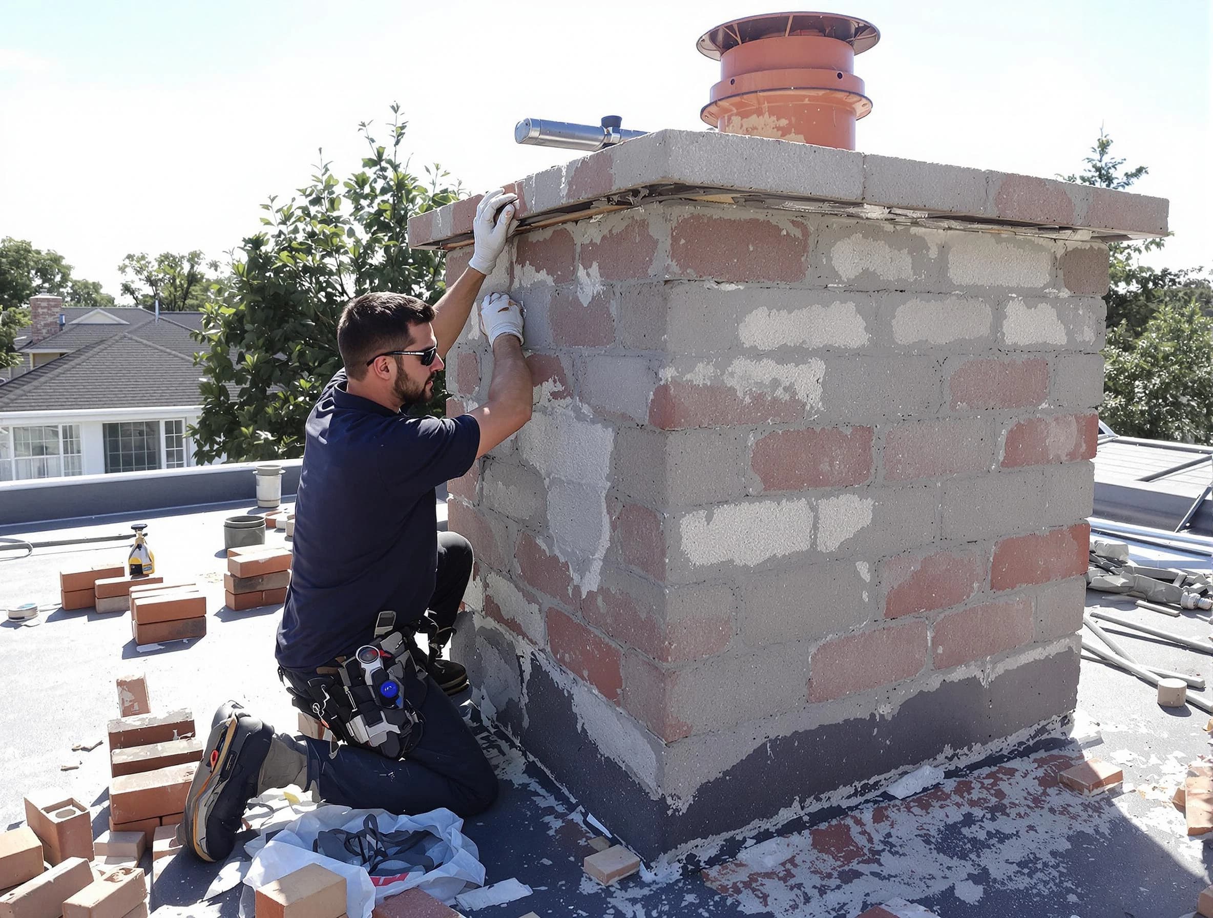 Advanced chimney repair process by Malden Chimney Sweep in Malden, MA