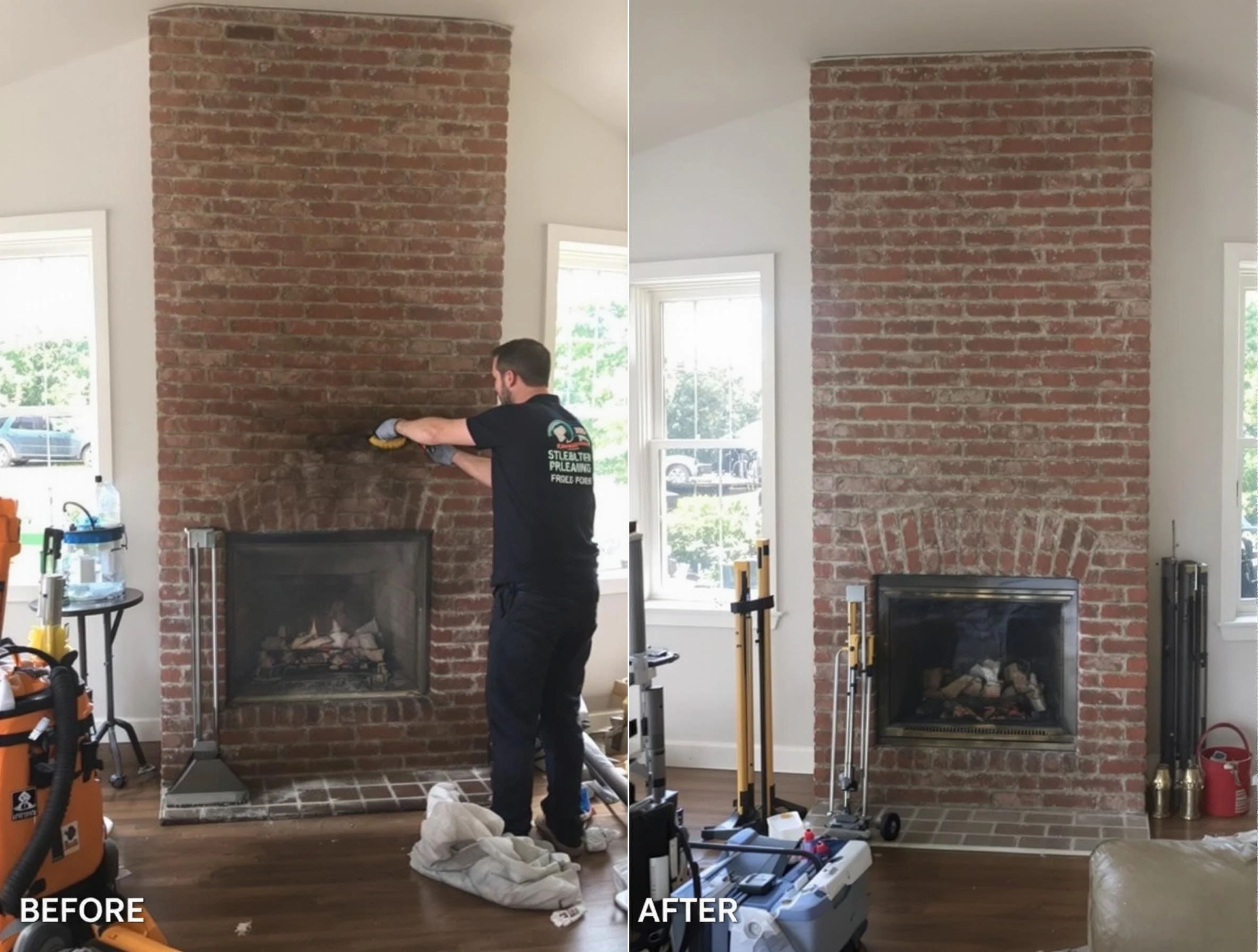 Finished chimney sweeping service by Malden Chimney Sweep in Malden, MA