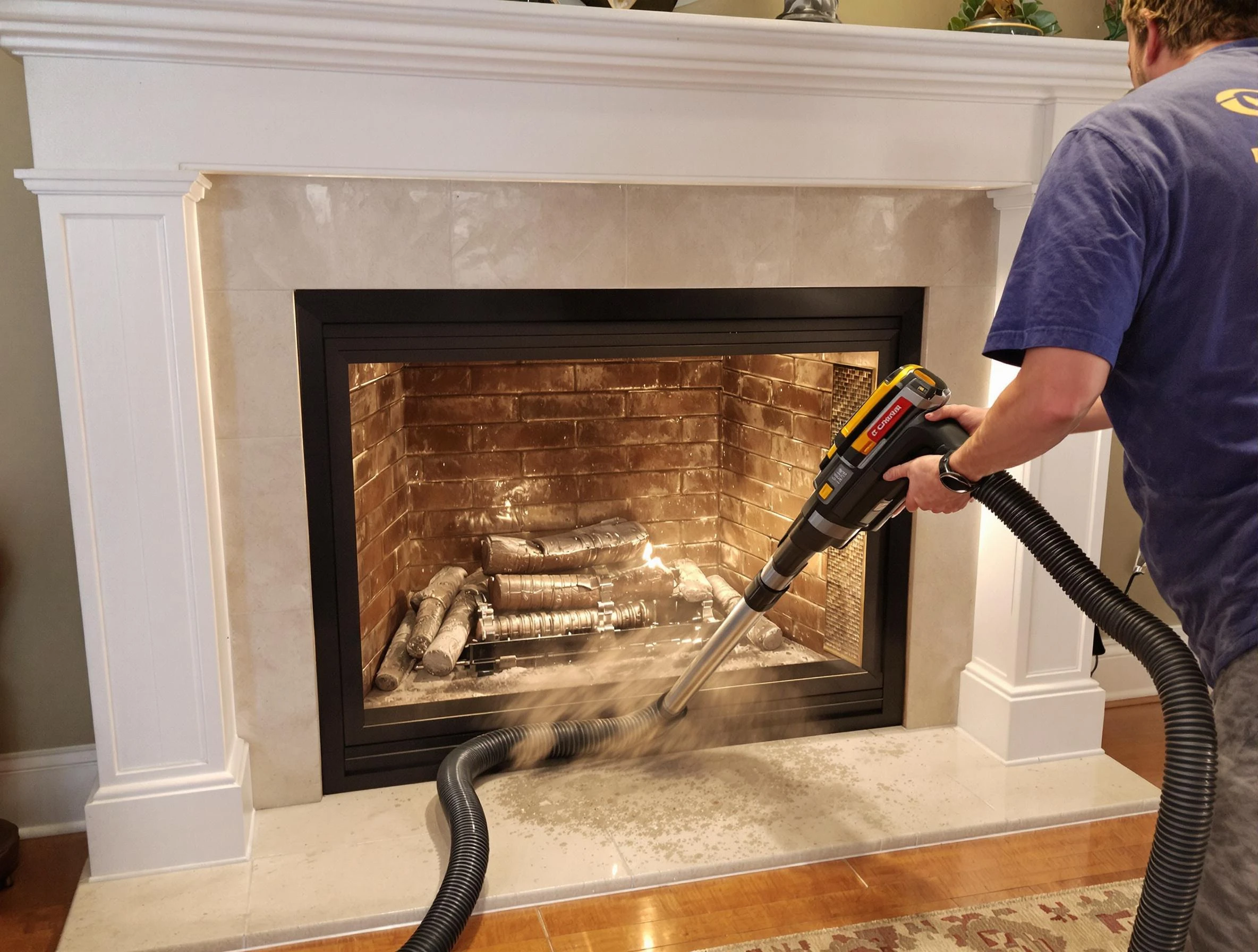 Fireplace cleaning performed by Malden Chimney Sweep in Malden, MA