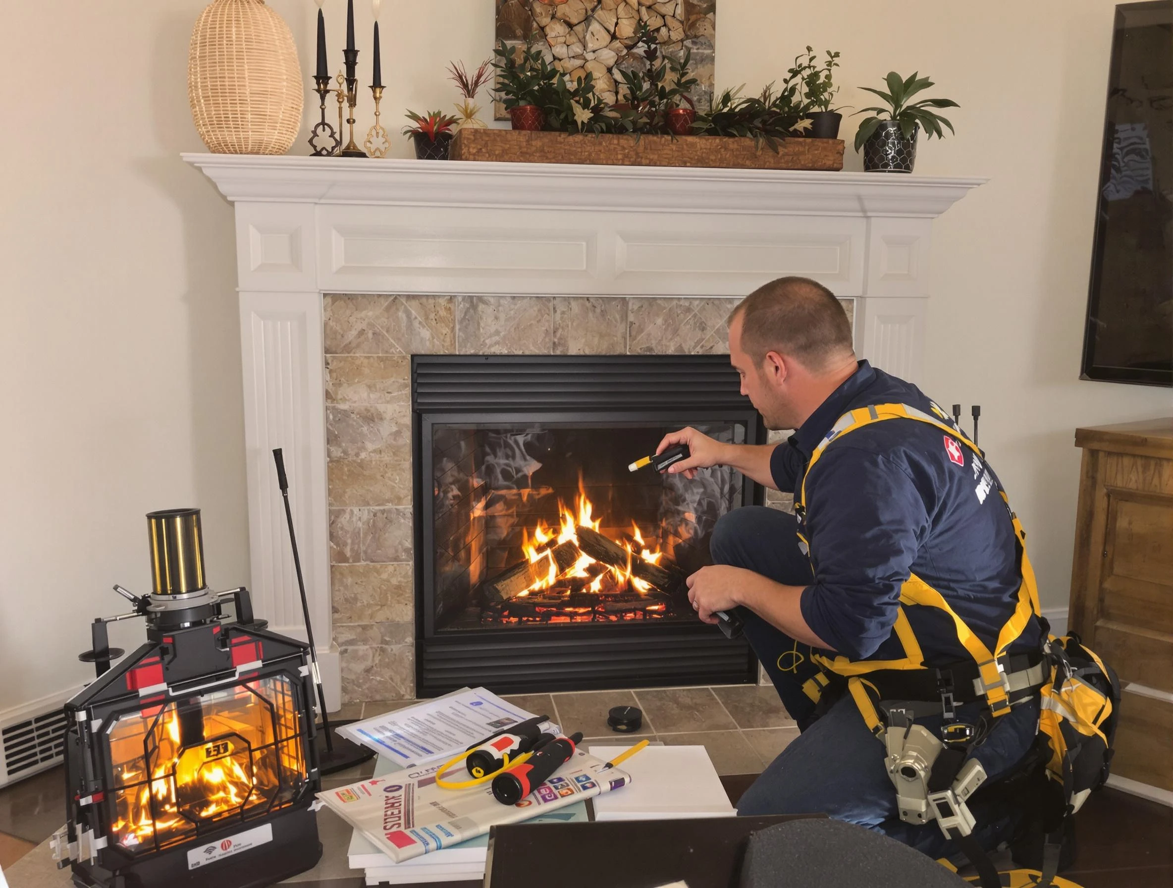 Safety-focused fireplace inspection by Malden Chimney Sweep in Malden, MA